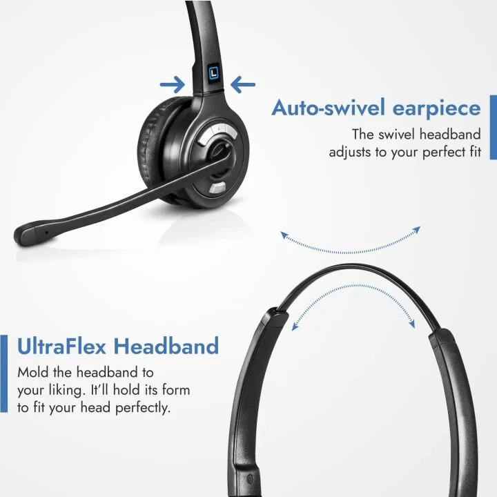 Leitner LH275 Wireless Headset for Work and Calls