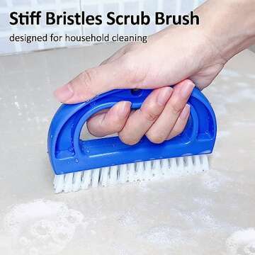 WENSTIER 4 PCS Cleaning Brush Set for Deep Household Cleaning, Ergonomic Scrub Brushes