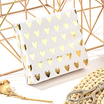 LeZakaa Gold Wrapping Paper - Elegant Gift Wrap Set