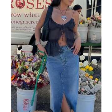 Trendy Women See Through Mesh Crop Top for Summer Style