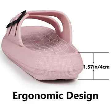 Weweya Pillow Slippers Cushioned Slides Sandals Pink Women Size 5.5 6 6.5