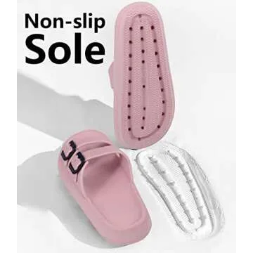 Weweya Pillow Slippers Cushioned Slides Sandals Pink Women Size 5.5 6 6.5