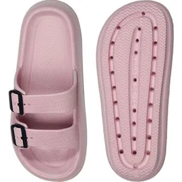 Weweya Pillow Slippers Cushioned Slides Sandals Pink Women Size 5.5 6 6.5