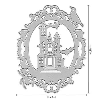 Halloween Castle Frame Metal Cutting Dies for Unique Crafts and Scrapbooking