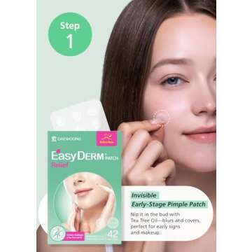 EasyDerm 3-Type Pimple Patches Gift Set, Acne care soluution, Korean Spot Patch to Cover ZitsㅣQuick Calming(10ea) + Relief(42ea) + Beauty Patches(42ea)ㅣTeen girl gifts trendy stuff
