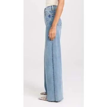 rag & bone Women's Flexi Sofie High Rise Full Length Wide Jeans, Whitney, Blue, 26