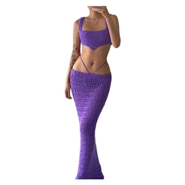 Stylish Summer Two-Piece Knit Set with Maxi Skirt