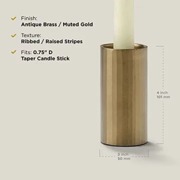 Elegant Aged Brass Candlestick Holders for Modern Decor