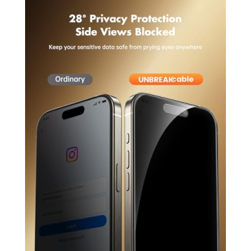 Top-Rated UNBREAKcable Privacy Screen Protector for iPhone 16 Pro Max - Secure & Durable
