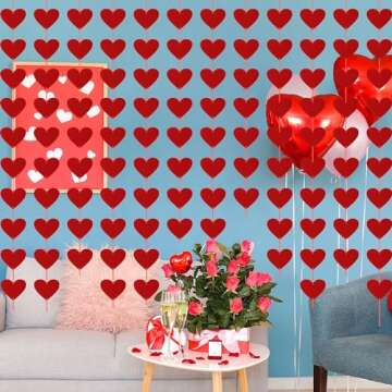 Stunning 40PCS Valentines Day Decor Red Heart Banner