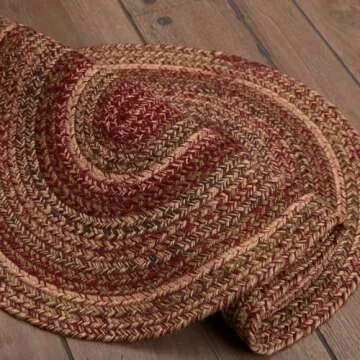 Cider Mill Primitive Jute Accent Rug 20"x30" for Rustic Decor