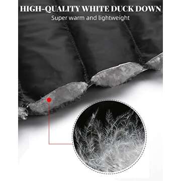 Venustas Men's heated Down Vest with battery pack 7.4V, Lightweight Electric Vest Battery Heated for Men with Detachable hood