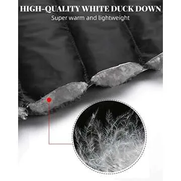 Venustas Men's heated Down Vest with battery pack 7.4V, Lightweight Electric Vest Battery Heated for Men with Detachable hood