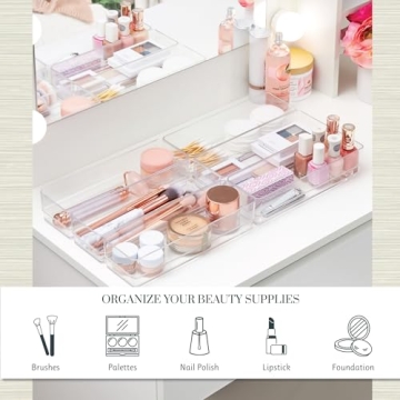 STORi SimpleSort Stackable Clear Drawer Organizers Set