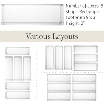 STORi SimpleSort Stackable Clear Drawer Organizers Set