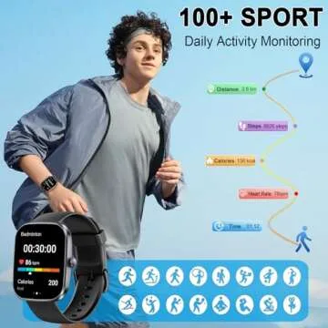 Smart Watch with Call Features and Fitness Tracking