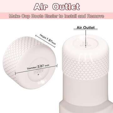 WUQID Heart Shaped Texture Silicone Boot Compatible with Stanle Quencher H2.0 & IceFlow Flip 20oz 30oz 40oz and Hydro Sport Flask 12-24oz, Anti-Slip Bottle Bottom Sleeve Cover