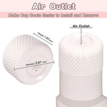 WUQID Heart Shaped Texture Silicone Boot Compatible with Stanle Quencher H2.0 & IceFlow Flip 20oz 30oz 40oz and Hydro Sport Flask 12-24oz, Anti-Slip Bottle Bottom Sleeve Cover