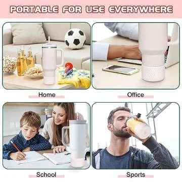 WUQID Heart Shaped Texture Silicone Boot Compatible with Stanle Quencher H2.0 & IceFlow Flip 20oz 30oz 40oz and Hydro Sport Flask 12-24oz, Anti-Slip Bottle Bottom Sleeve Cover