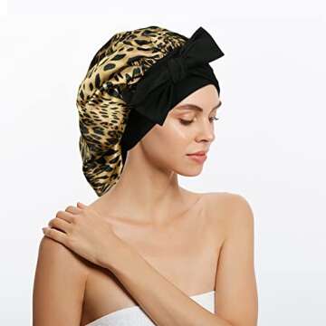Adjustable Satin Hair Bonnet - 2 Pack for Women