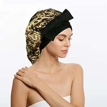 Adjustable Satin Hair Bonnet - 2 Pack for Women