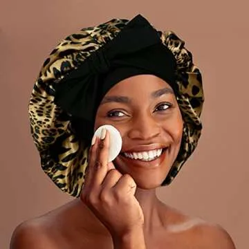 Adjustable Satin Hair Bonnet - 2 Pack for Women