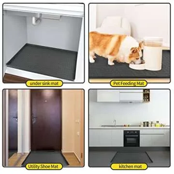 Elegant Under Sink Mats for Kitchen & Bathroom - Waterproof