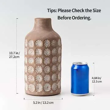 LUKA Rustic Ceramic Vase for Home Decor and Gifting