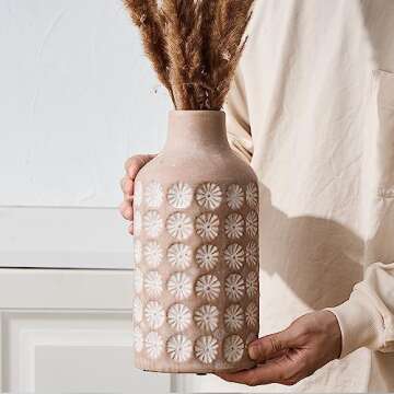 LUKA Rustic Ceramic Vase for Home Decor and Gifting