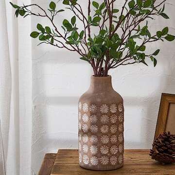 LUKA Rustic Ceramic Vase for Home Decor and Gifting