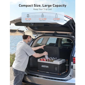 AstroAI 12V Car Refrigerator - Portable Cooler for Outdoor