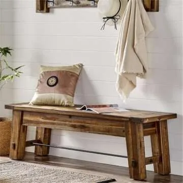 Alaterre Furniture Durango 60" L Wood Entryway/Dining Bench