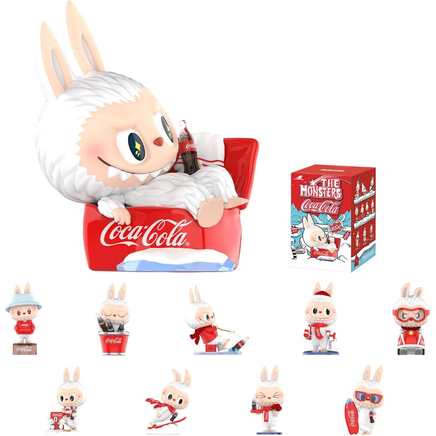 POP MART The Monsters Coca-Cola Series, Blind Box Figures, Random Design Action Figures Collectible Toys Home Decorations, Holiday Birthday Gifts, Single Box