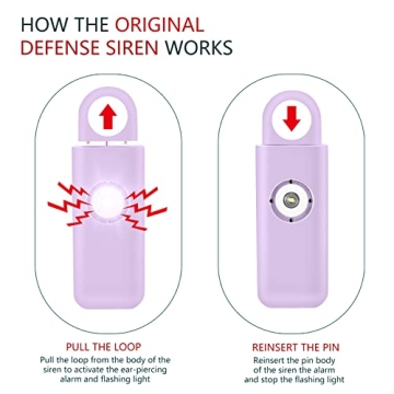Thopeb–Personal Alarm, Personal Safety Alarm for Women– Extra Loud Siren Birdie Sound – Rechargeable – Self Defense Keychain for College Essentials (Lilac)
