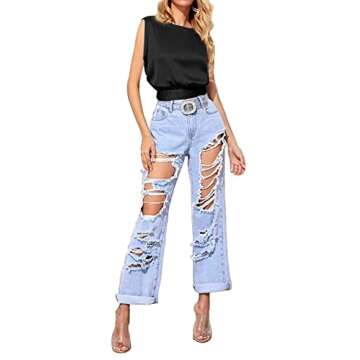 LYANER Women's Satin Sleeveless Self Tie Boat Neck Fashion Crop Top Blouse Black Small