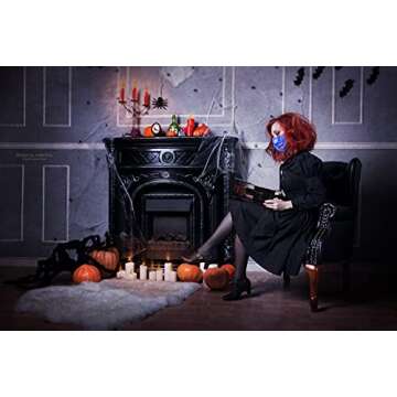 Disposable Face Mask Halloween - 50Pcs Printed Disposable Face Mask, 3 Ply Multicolored, Adult Face Masks for Women and Men