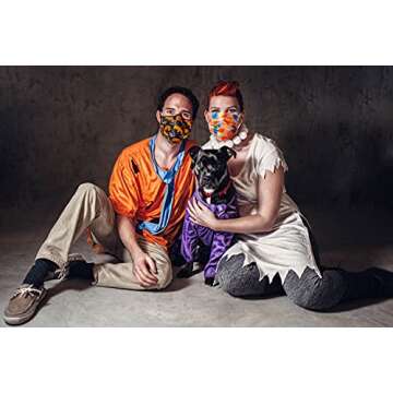 Disposable Face Mask Halloween - 50Pcs Printed Disposable Face Mask, 3 Ply Multicolored, Adult Face Masks for Women and Men