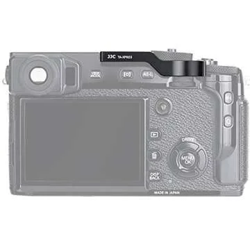 JJC TA-XPRO3 Thumbs Up Grip for Fuji X-Pro3 X-Pro2 X-Pro1 Camera, Hot Shoe Thumb Grip Comaptible with Fujifilm XPro3 XPro2 XPro1, Made of Premium Aluminium Alloy, Silicone pad Size 66.128.39mm