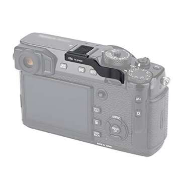 JJC TA-XPRO3 Thumbs Up Grip for Fuji X-Pro3 X-Pro2 X-Pro1 Camera, Hot Shoe Thumb Grip Comaptible with Fujifilm XPro3 XPro2 XPro1, Made of Premium Aluminium Alloy, Silicone pad Size 66.128.39mm
