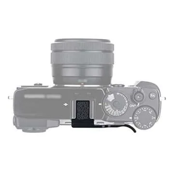 JJC TA-XPRO3 Thumbs Up Grip for Fuji X-Pro3 X-Pro2 X-Pro1 Camera, Hot Shoe Thumb Grip Comaptible with Fujifilm XPro3 XPro2 XPro1, Made of Premium Aluminium Alloy, Silicone pad Size 66.128.39mm