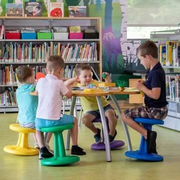 KORE Design Wobble Stool Chair, Girls + Boys Kid Desk Stools, Ergonomic Small Office Chairs, Flexibl...