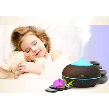 Essential Oil Diffuser Faux Dark Wood - Elegant Aromatherapy