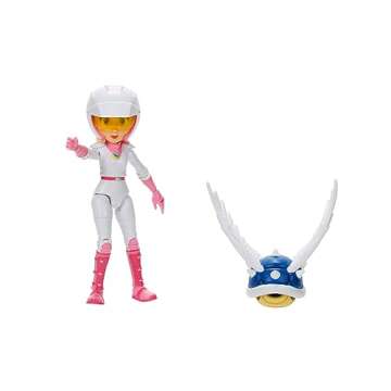 THE SUPER MARIO BROS. MOVIE 5 Inch Action Figure Series 2 Peach Figure in Motorcycle Outfit with Spi...