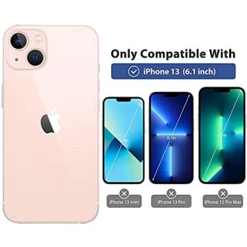 KERZZIL Cute Square Compatible with iPhone 13 Marble Case (2021) 6.1-inch,Slim Elegant Matte Soft TPU Silicone Gel Protective Cases Cover Design for iPhone 13(Pink)