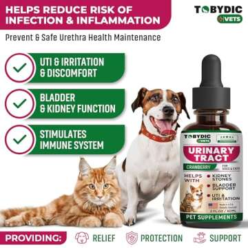 Cat & Dog Natural UTI Medicine & Urinary Tract Infection Treatment with Cranberry - Kidney + Bladder...