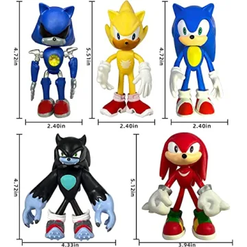 NAIUOI Sonic Hedgehog Action Figures - Perfect Kids Gift