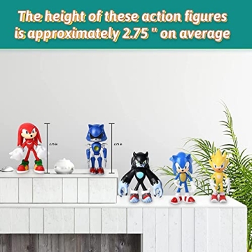 NAIUOI Sonic Hedgehog Action Figures - Perfect Kids Gift