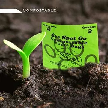 Biodegradable Dog Poop Bags by See Spot Go – 120 Environmentally Friendly Dog Waste Bags, Compostable Premium Eco-Friendly – 8 Rolls – Large 9x13 Inch Dimensions – Made Of Corn-Starch & Polymers