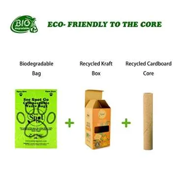 Biodegradable Dog Poop Bags by See Spot Go – 120 Environmentally Friendly Dog Waste Bags, Compostable Premium Eco-Friendly – 8 Rolls – Large 9x13 Inch Dimensions – Made Of Corn-Starch & Polymers