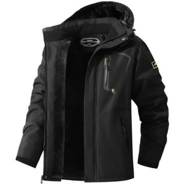 MAOYSSEN Men's Ski Jacket - Waterproof Warm Winter Snow Coat for Outdoor Activities